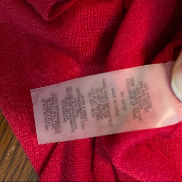 Liv Milano Date Night Bling Sweater. XXL. Red. Boat neck - Picture 4 of 8